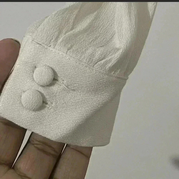 Jack By Bb Dakota Size S Ivory Cream Long Sleeve Tunic Blouse Capsule Minimalist - Picture 3 of 9